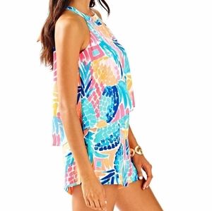 LILLY PULITZER Edona Romper in Multi Goombay Print